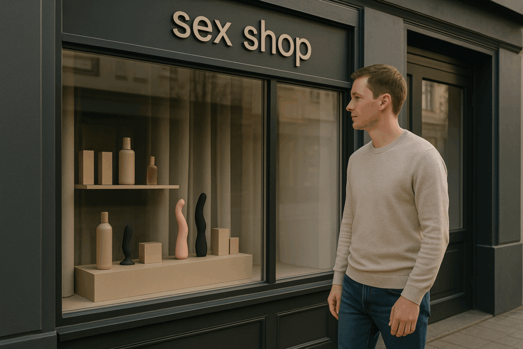 Este rușinos să intri într-un sex shop