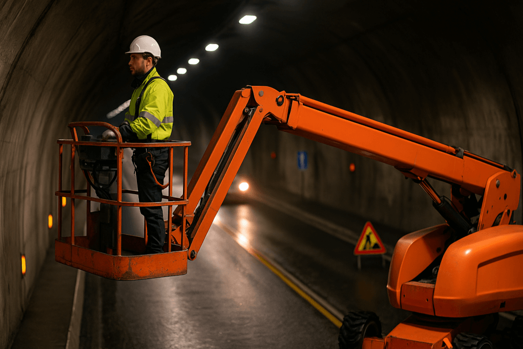 Există nacele speciale pentru lucrări în tuneluri sau pasaje subterane